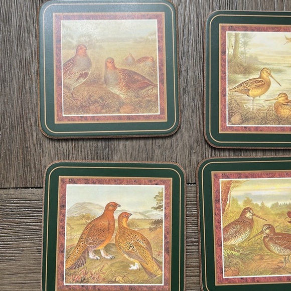 Vintage Pimpernel Game Bird Coaster Set x6 in original box - Picture 3 of 14